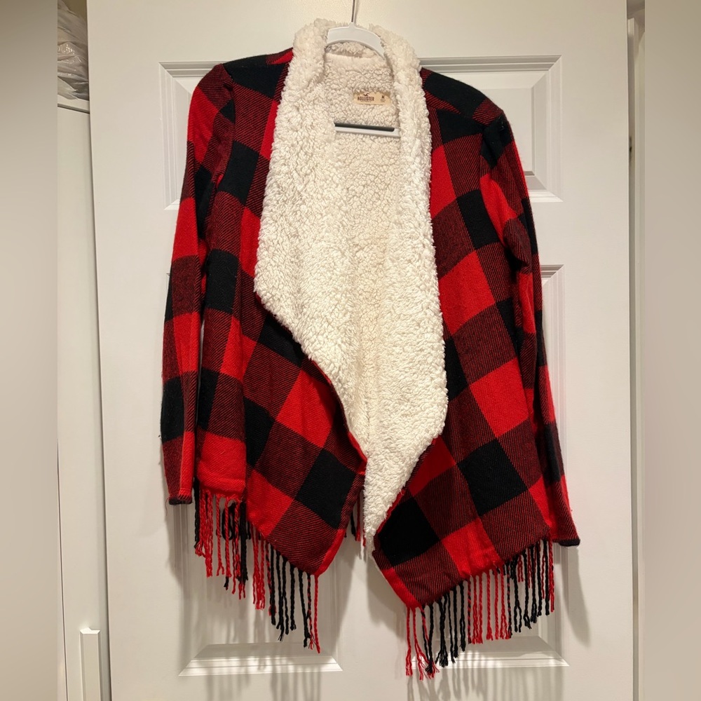 Hollister Buffalo Plaid Sherpa Coat